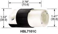 HUBBELL WIRING DEVICES HBL7101C